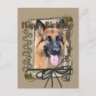Happy Birthday - Stone Paws - German Shepherd Postkarte
