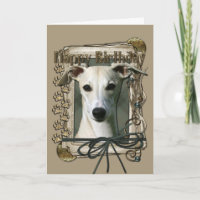 Happy Birthday - Stone Paws - Whippet