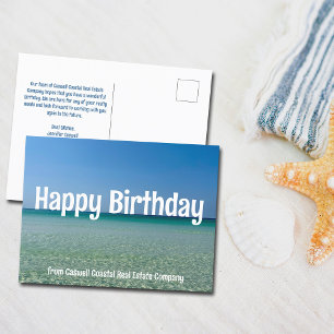 Happy Birthday Strand Unternehmen Custom Küste Postkarte