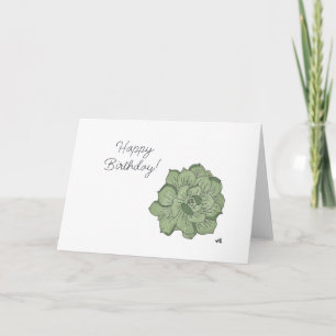 Happy Birthday Succulent 1 Card Dankeskarte