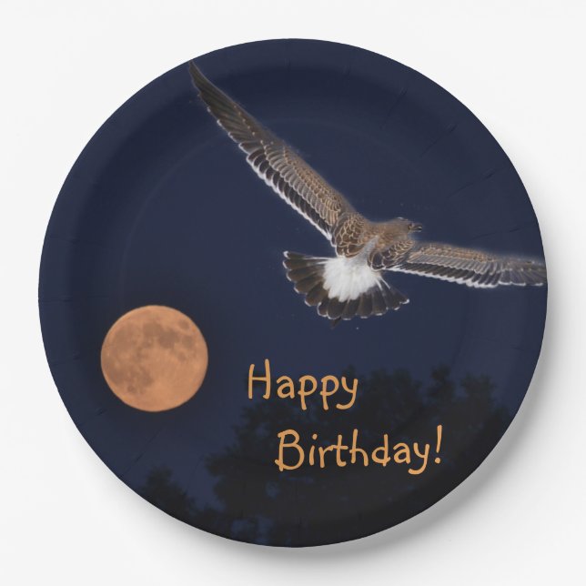 Happy Birthday Summer Moon Pappteller (Vorderseite)