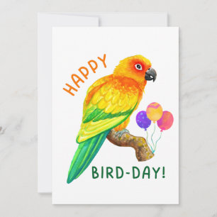 Happy Birthday Sun Conure Parrot Bird Lover Feiertagskarte
