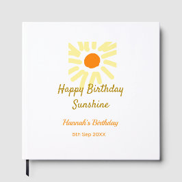 Happy birthday sunshine yellow orange birthday boh gästebuch