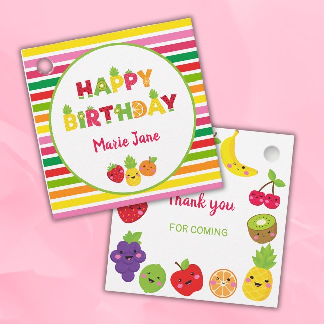 Happy Birthday Süßobst Geschenkanhänger (Von Creator hochgeladen)