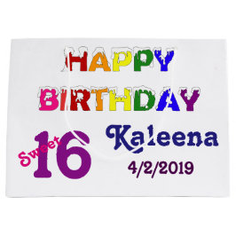 Happy Birthday Sweet 16 Große Geschenktüte