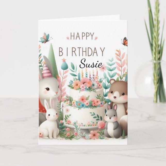 Happy Birthday Sweet Grandtochter Grußkarte Karte (Vorderseite)