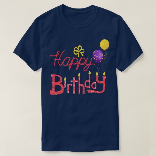 Happy Birthday T-Shirt (Design vorne)
