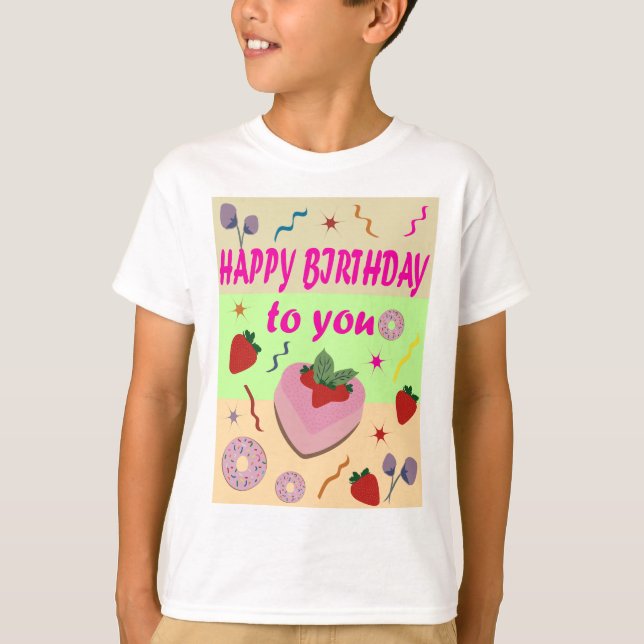 Happy Birthday T-Shirt (Vorderseite)