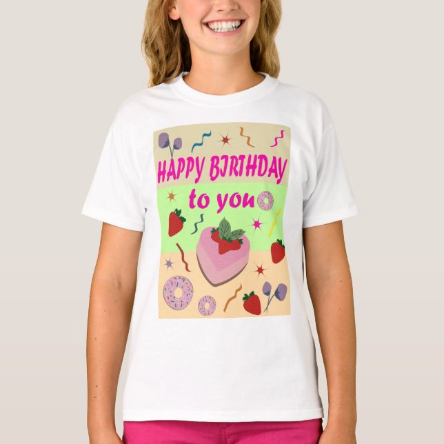 Happy Birthday T-Shirt (Vorderseite)