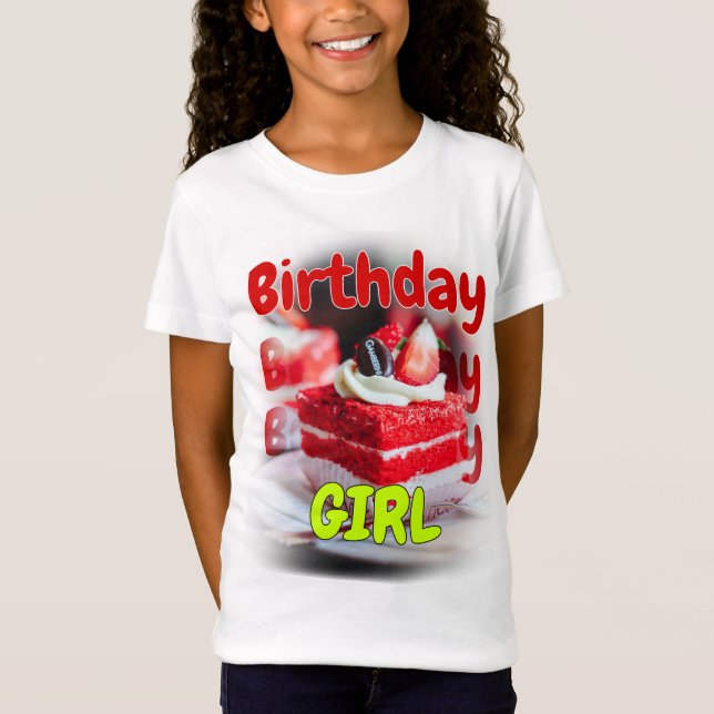 Happy Birthday T Shirt Girl (Vorderseite)