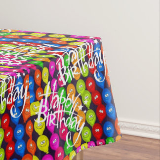 Happy Birthday Tablecloth Balloons Tischdecke