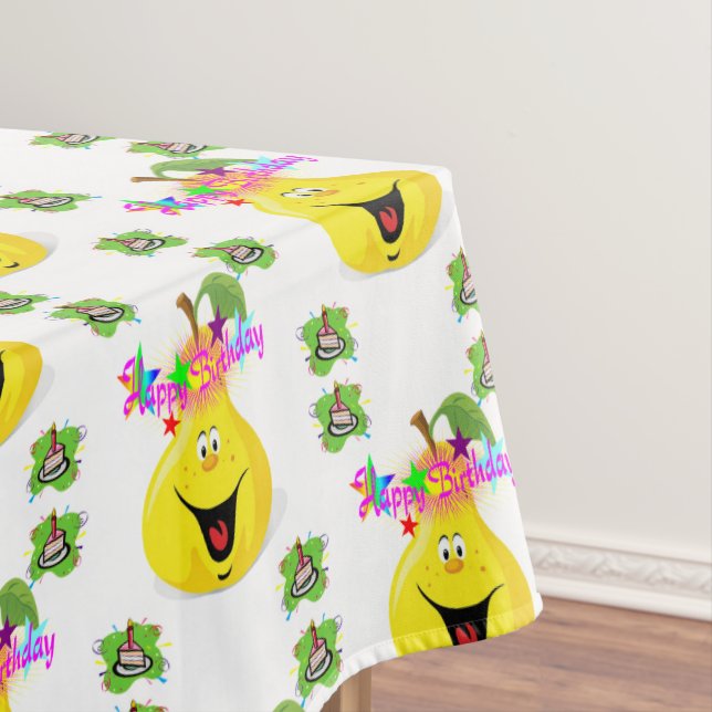 Happy Birthday Tablecloth Birne Tischdecke (Beispiel)