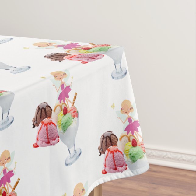 Happy Birthday Tablecloth Fairy Ice Creme Tischdecke (Beispiel)