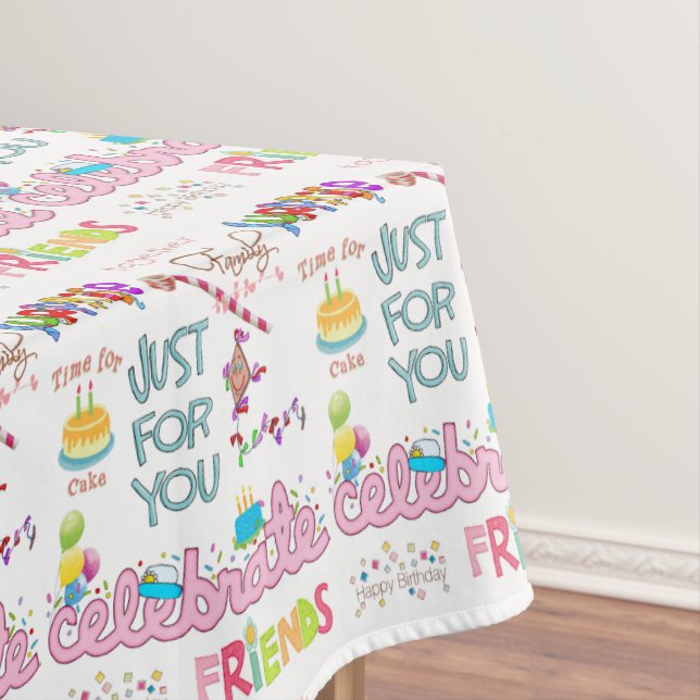 Happy Birthday Tablecloth Friends Family Tischdecke (Beispiel)