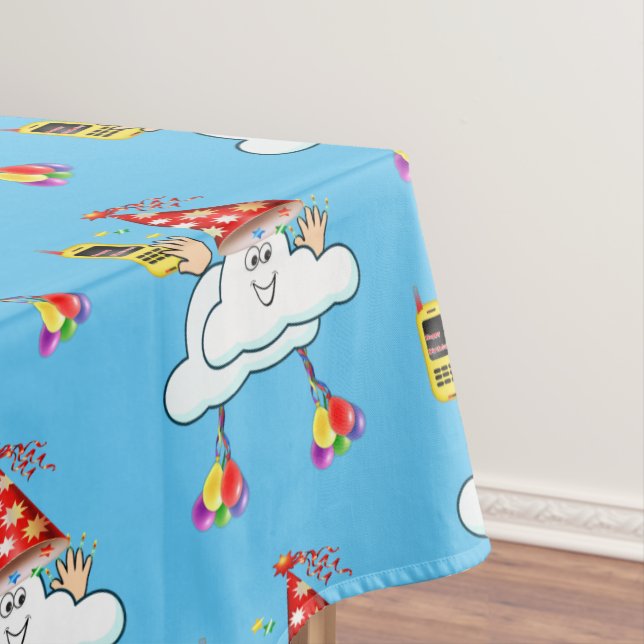 Happy Birthday Tablecloth IPhone Text Cloud Tischdecke (Beispiel)