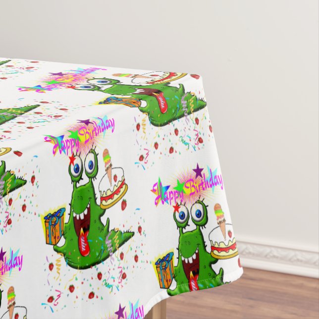 Happy Birthday Tablecloth Monster Tischdecke (Beispiel)