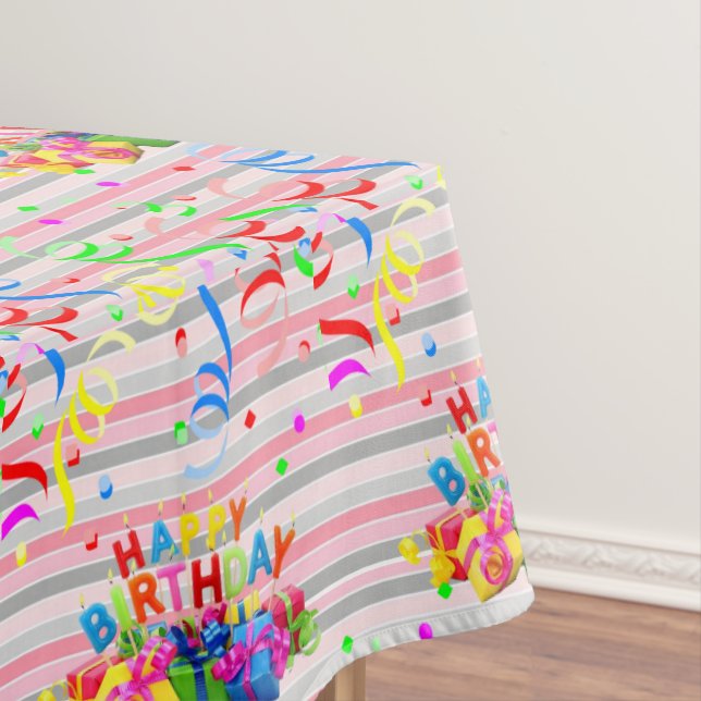 Happy Birthday Tablecloth Strip Tischdecke (Beispiel)