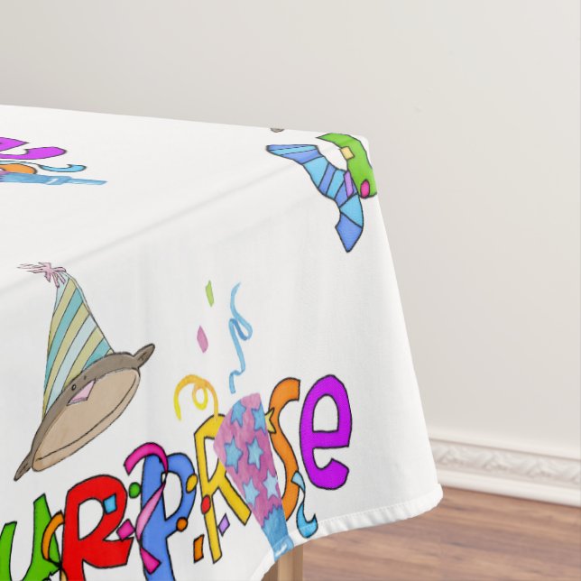 Happy Birthday Tablecloth Überraschung Tischdecke (Beispiel)