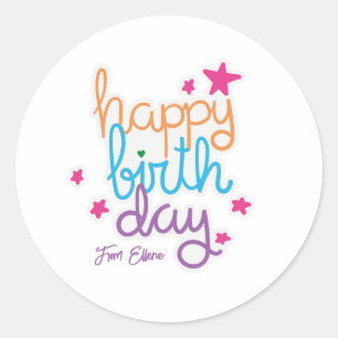 Happy Birthday Tag Tag Aufkleber