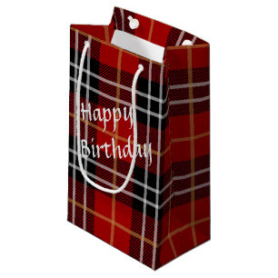 Happy Birthday Tartan Kariert Kleine Geschenktüte