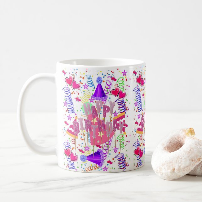 Happy Birthday Tasse (Mit Donut)