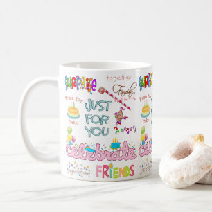 Happy Birthday Tasse Freunde Familienüberraschung