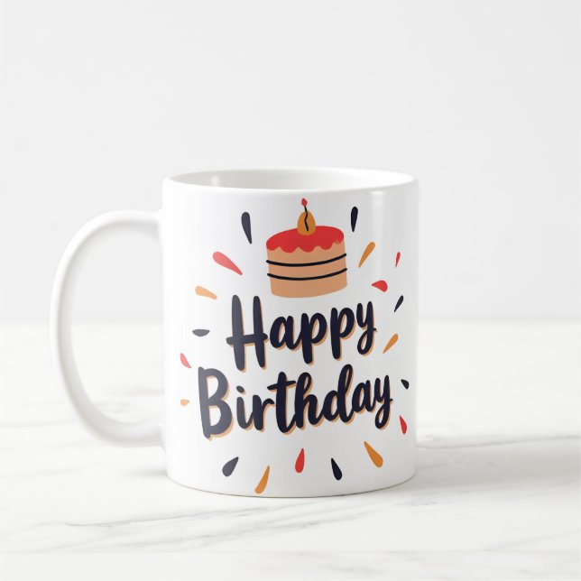 "Happy Birthday" Tasse für Erwachsene (Links)