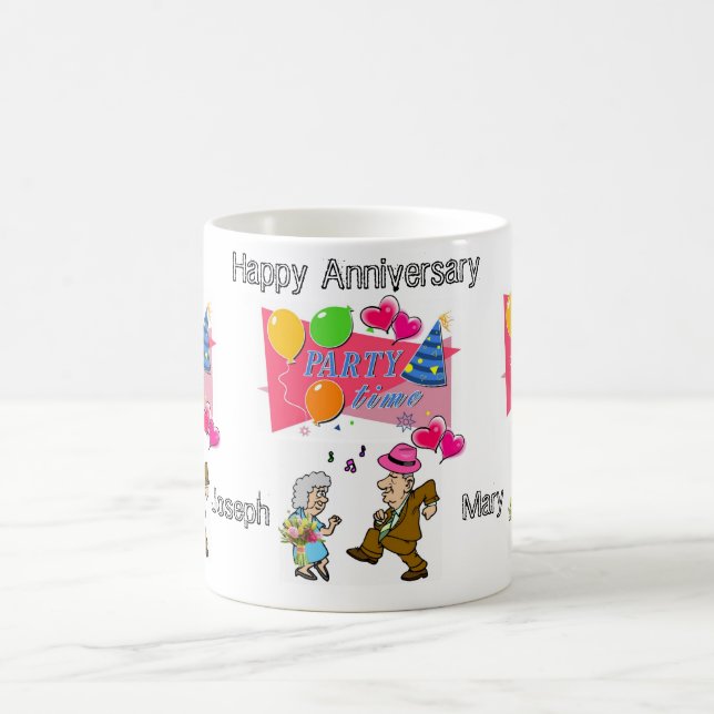 Happy Birthday Tasse Happy Anniversary (Mittel)