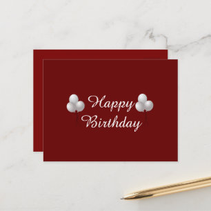 Happy Birthday Tasse mit Luftballons Postkarte