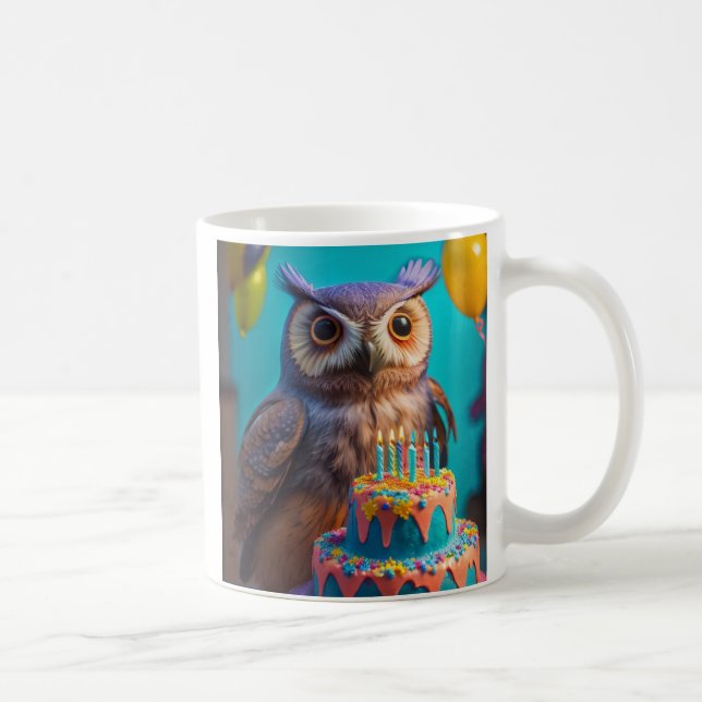 Happy Birthday Tasse (Owl) (Rechts)
