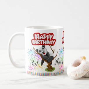 Happy Birthday Tasse Panda Bären Kerzen