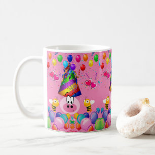Happy Birthday Tasse Pink Pig Hummel