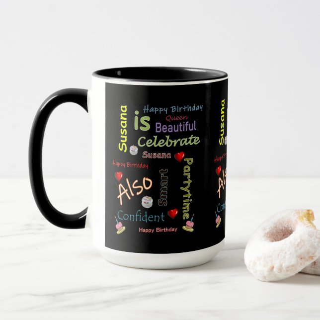 Happy Birthday Tasse Susana (Mit Donut)
