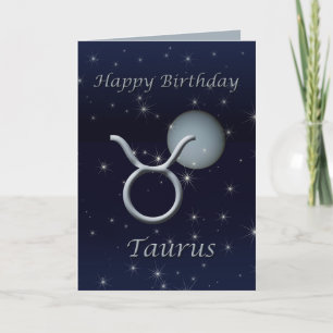 Happy Birthday Taurus Venus Grußkarte Karte