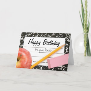 Happy Birthday Teacher Card Karte