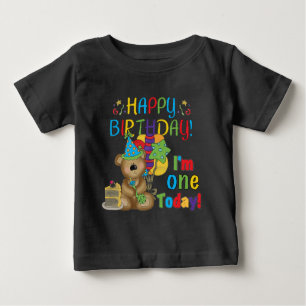 Happy Birthday Teddy Bär 1. T - Shirt und Geschenk