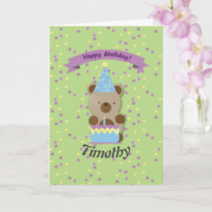 Happy Birthday Teddy Bar Karte