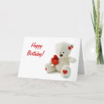 Happy Birthday Teddy Bear Greeting Card Karte<br><div class="desc">Show your love with this Birthday Teddy Bear Greeting Card</div>