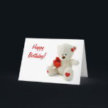 Happy Birthday Teddy Bear Grußkarte Karte<br><div class="desc">Show your love with this Birthday Teddy Bear Greeting Card</div>