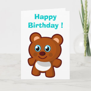 "HAPPY BIRTHDAY" TEDDY BEAR KARTE