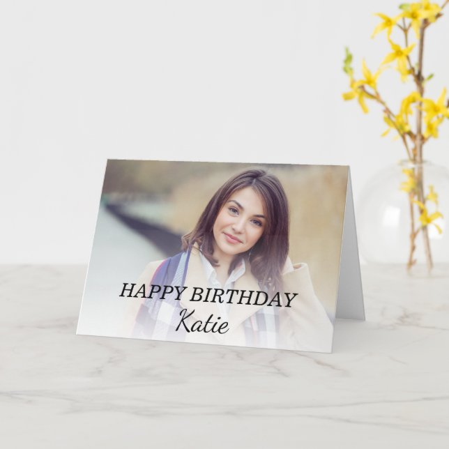 Happy Birthday Teen Girl Foto Eltern Geschwister Karte (Gelbe Blume)