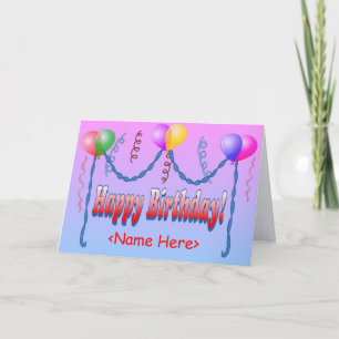 Happy Birthday Template Card Karte