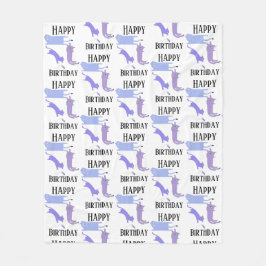 Happy Birthday Template Funny Cats Fleecedecke