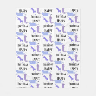 Happy Birthday Template Funny Cats Fleecedecke