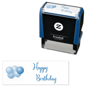 Happy Birthday Text mit Balloons Custom Color Tint Permastempel
