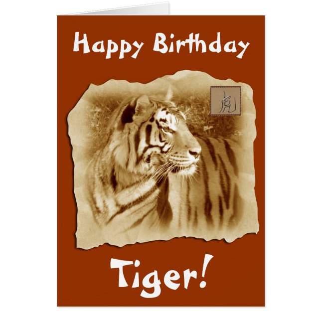 Happy Birthday Tiger!-Chinesische Astrologie (Vorne)