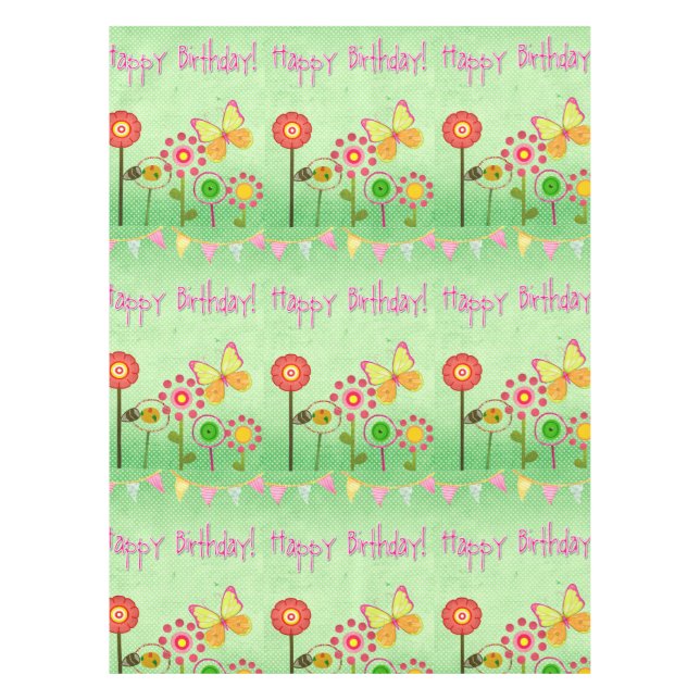 Happy Birthday Tischdecke (Vorderseite)