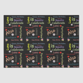 Happy Birthday Tissue Paper Luna Seidenpapier