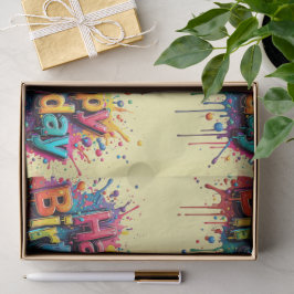 Happy Birthday Tissue Paper – Multicolor Typograph Seidenpapier