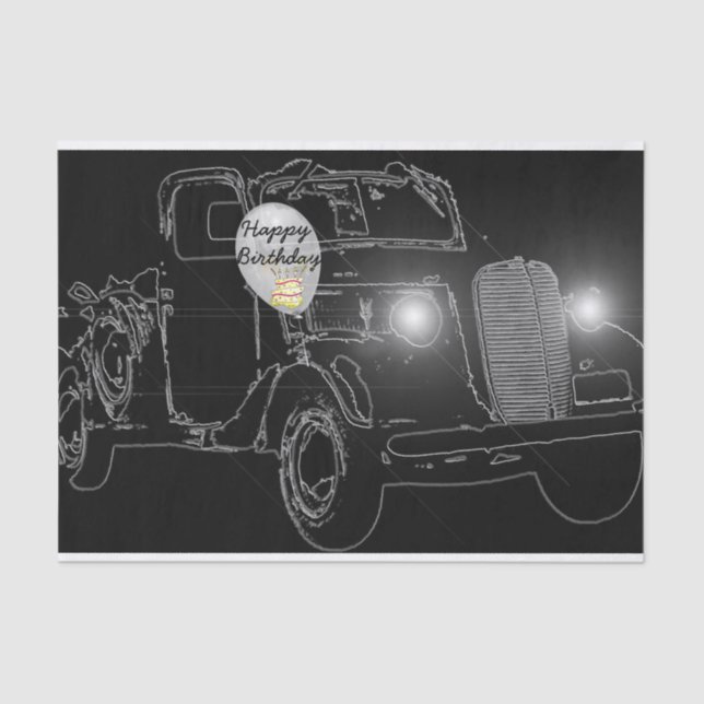 Happy Birthday Tissue Paper Seidenpapier (Vorderseite)